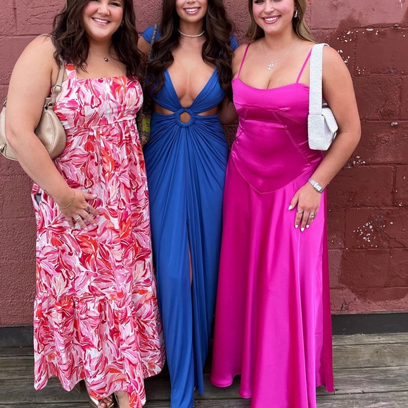 Michael Costello Blue Formal Maxi Dress 💙 worn once - Picture 1 of 4